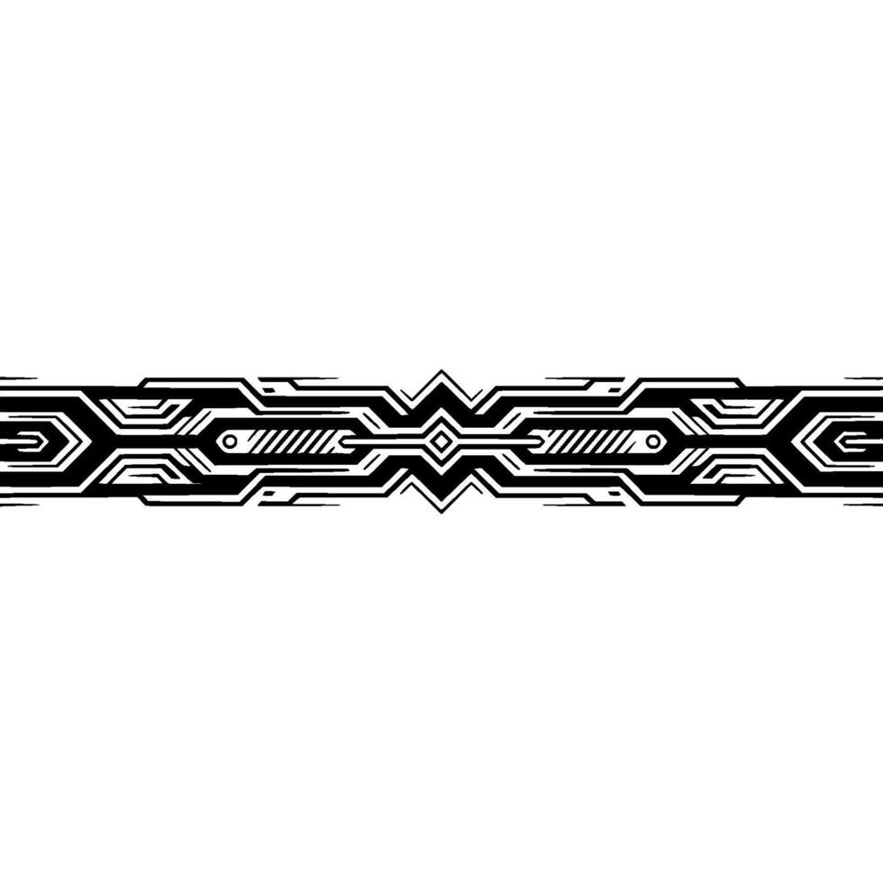 Futuristic Techinspired Border Abstract Ornament vector