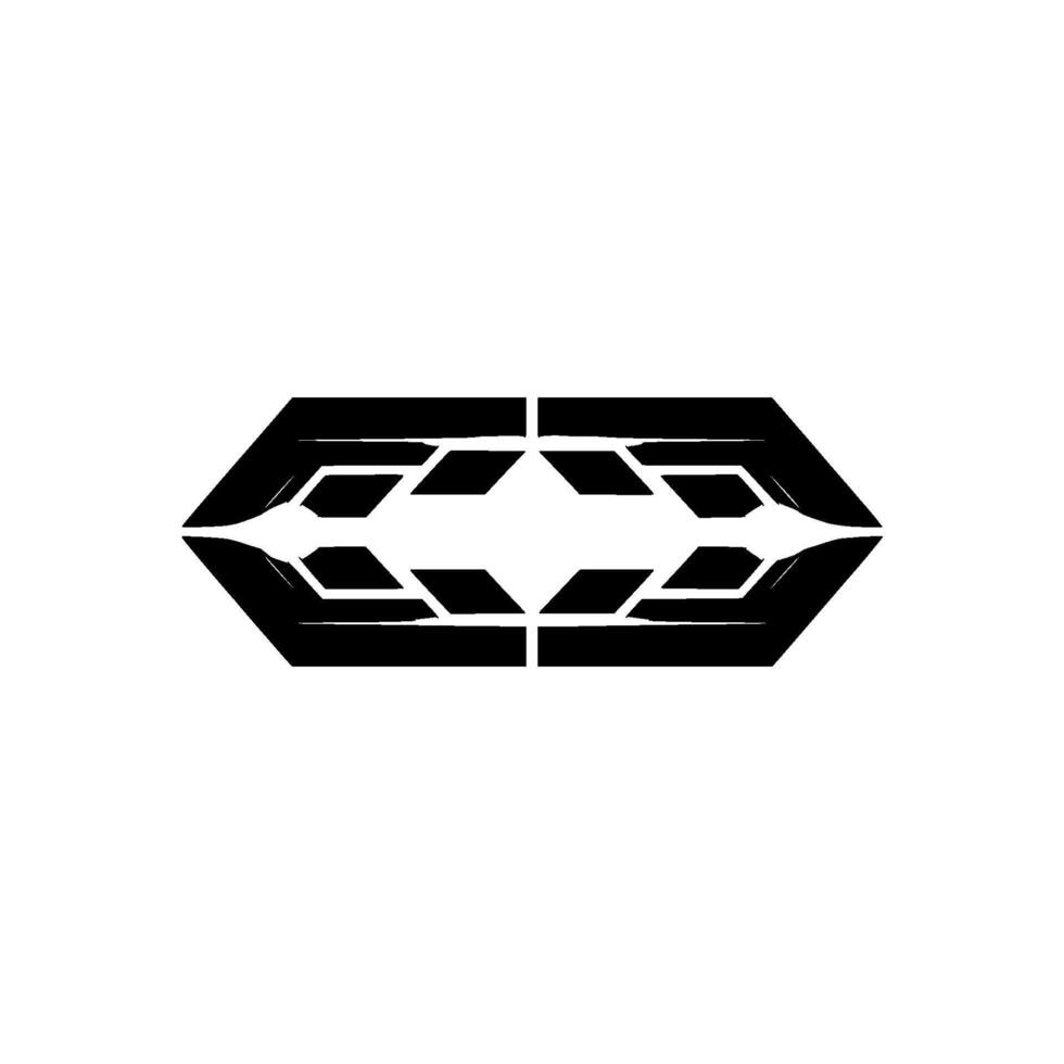 Geometric Tech Futuristic Black White vector