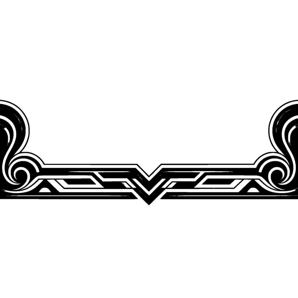 Modern Border in Black and White vector
