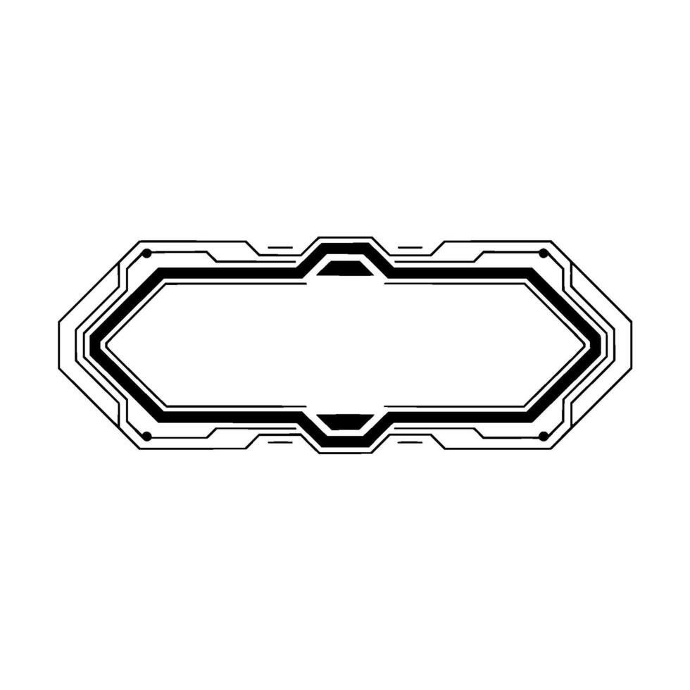 Futuristic Ui Frame With Hexagonal , Clean Minimalist Style vector