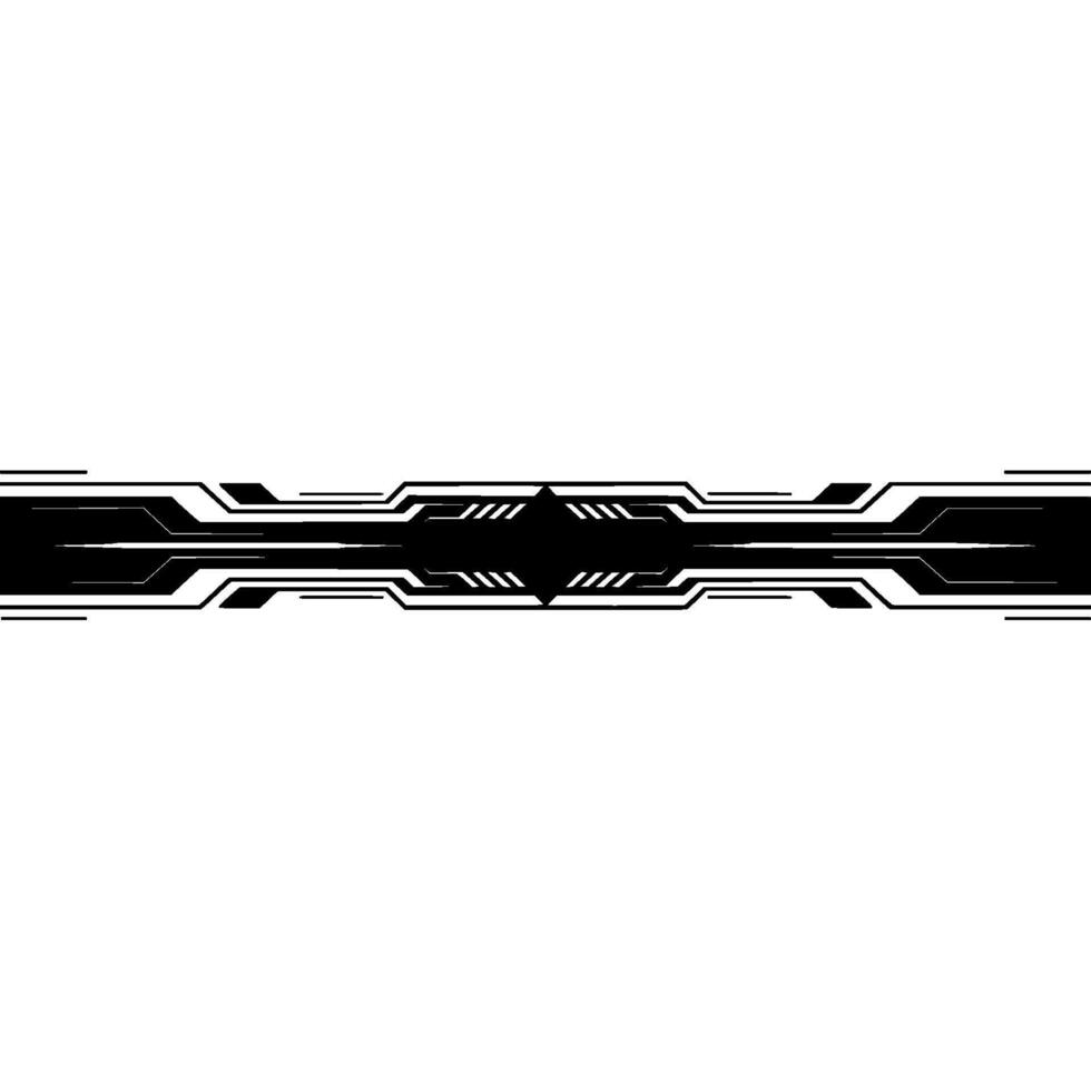 Futuristic Tech Line Element Black on Gray Background vector