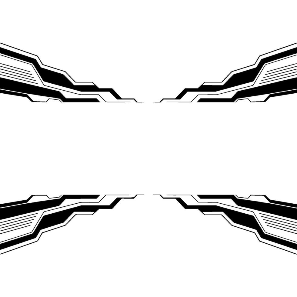 Futuristic Interface Element, Black Lines on Grayscale Background vector