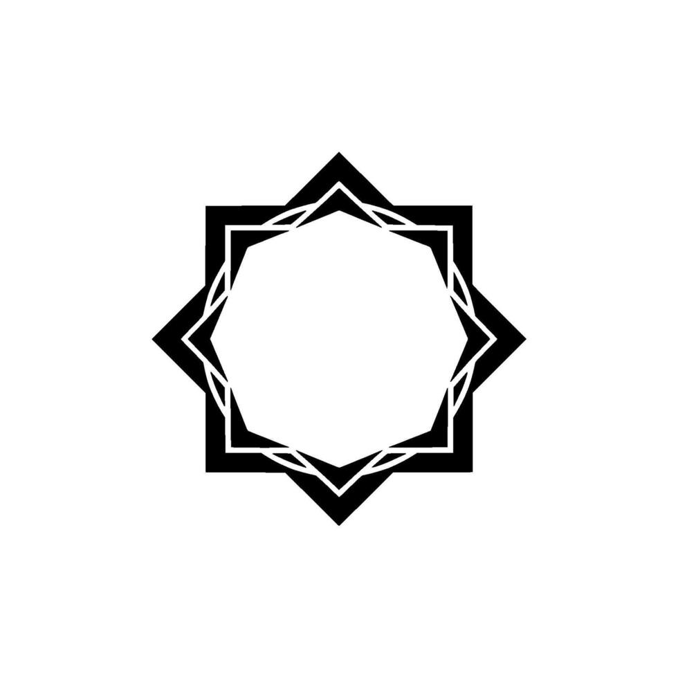 Geometric Star Frame Modern Minimalist for Logos Graphics vector
