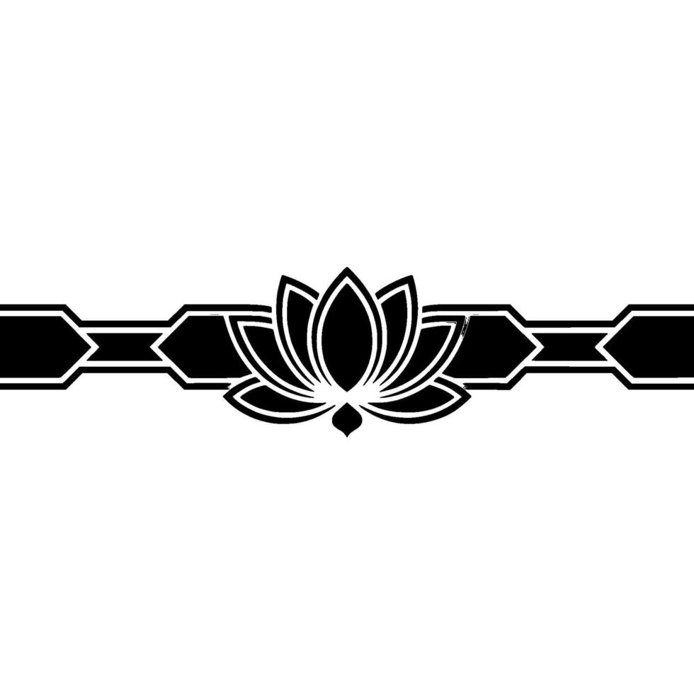 Elegant Lotus Flower Element on Gradient Background vector