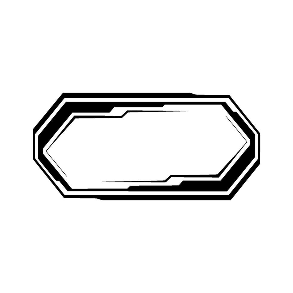 Futuristic Hud Element Black White Tech Interface vector