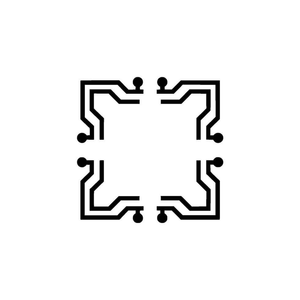Abstract Circuit Board Minimalist Tech vector