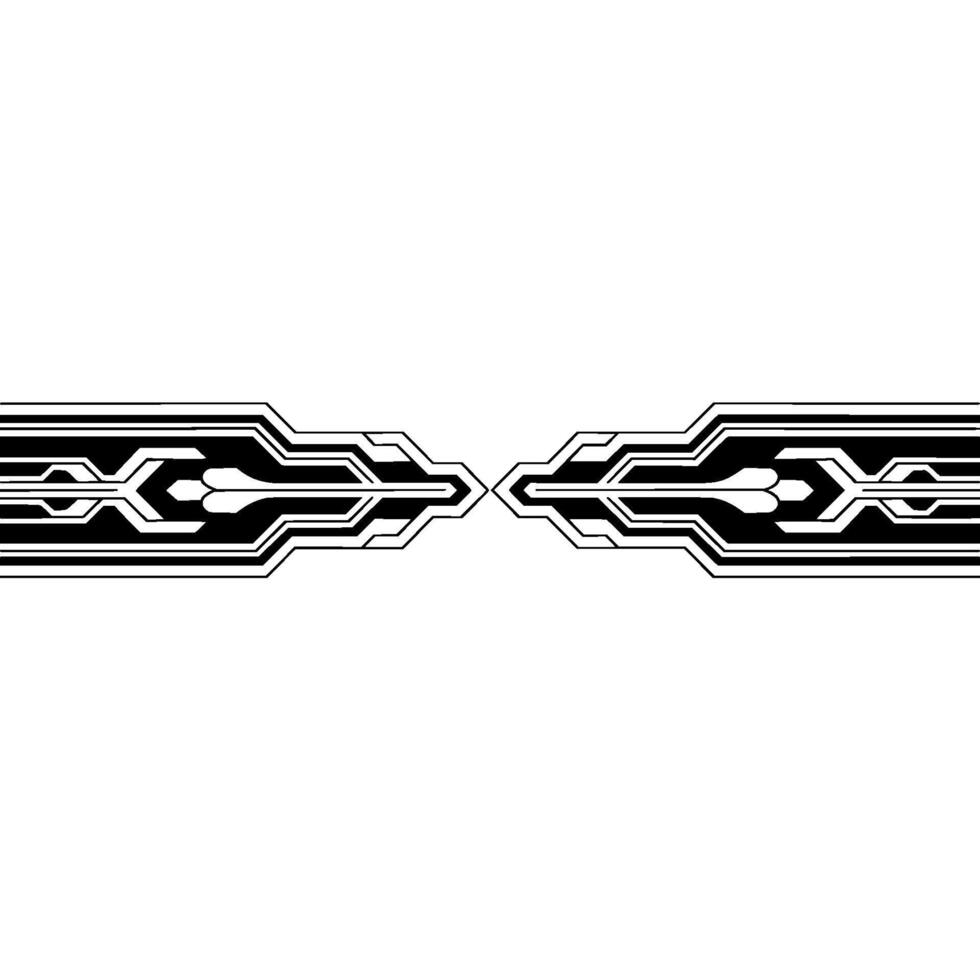 Tech Circuitry Minimalist Digital Abstract Border on White vector
