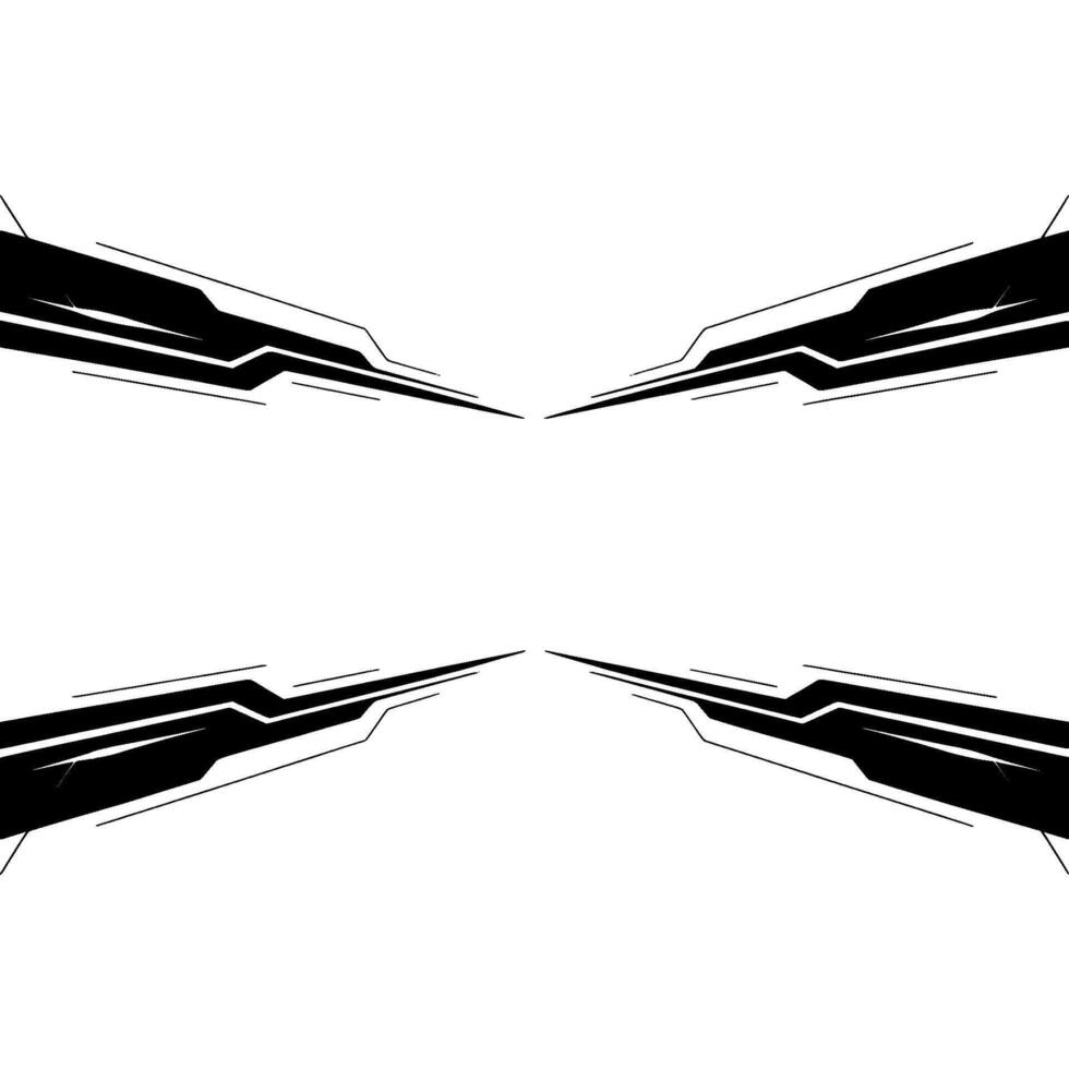 Modern Abstract Tech Background Black Lines on White vector