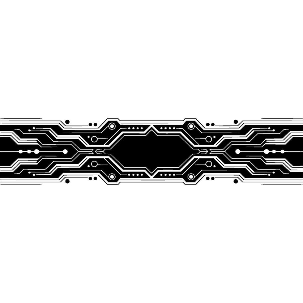 Abstract Tech Circuit Board Element on White Background vector