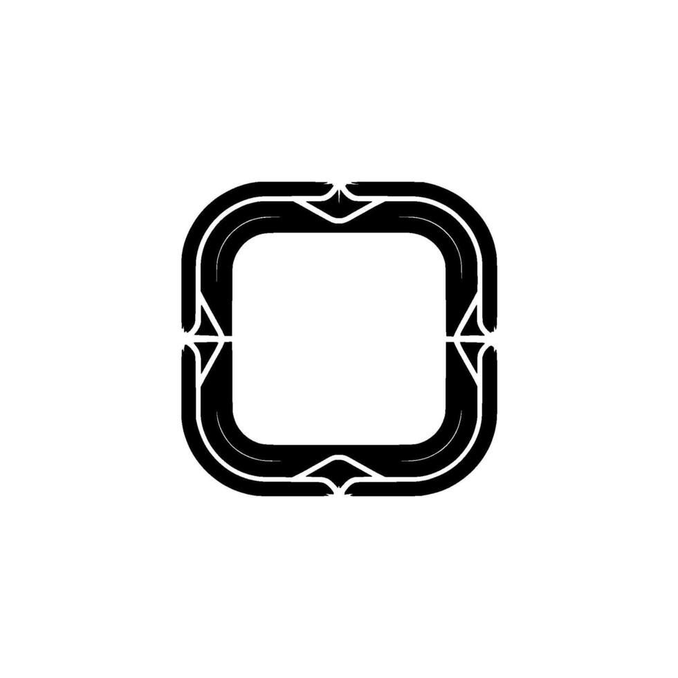 Geometric Sleek Black Square With Sparkles on White Background vector