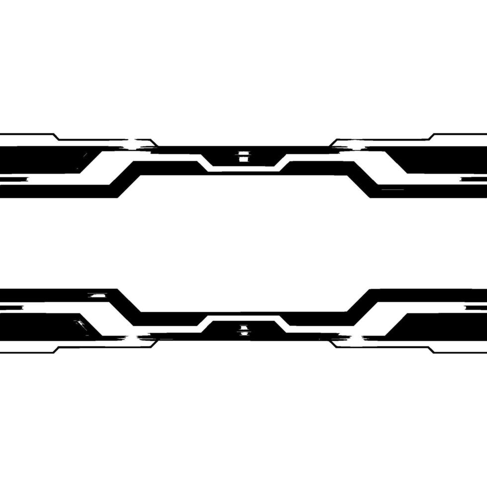 Modern Tech Frame Sleek Silver Black With Space vector