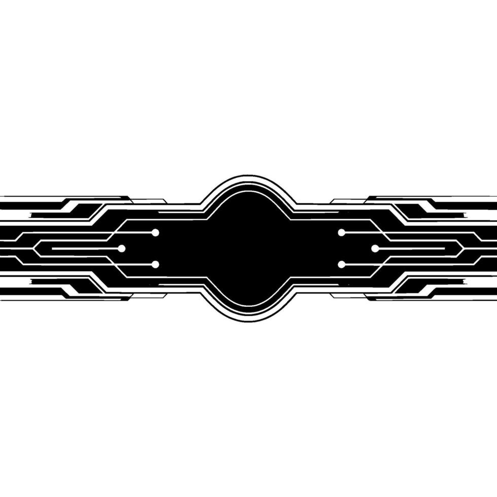 Futuristic Tech Banner Circuit Board Style vector