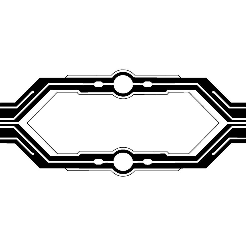 Minimalist Tech Frame Futuristic With Glowing Elements vector