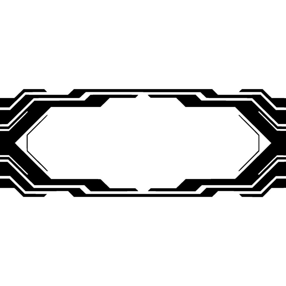 Futuristic Tech Frame Minimalist Digital Interface vector