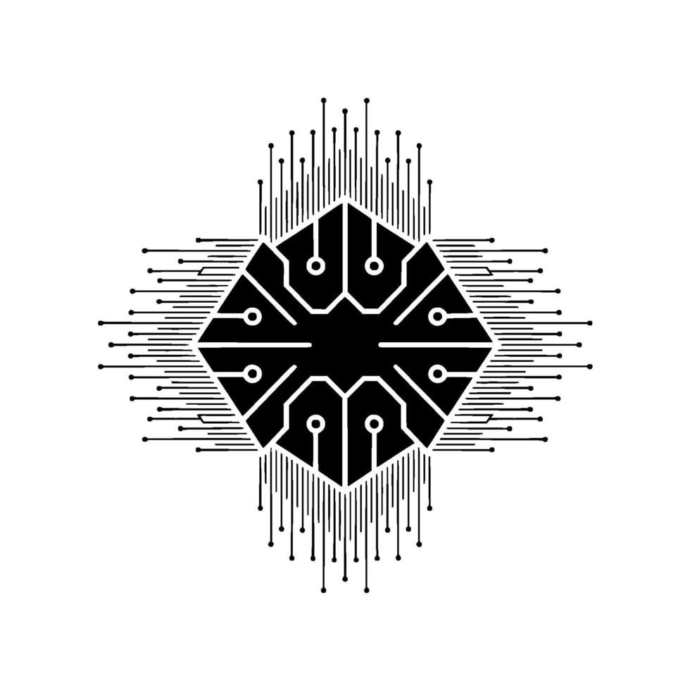 Abstract Circuit Board , Minimalist Technology vector