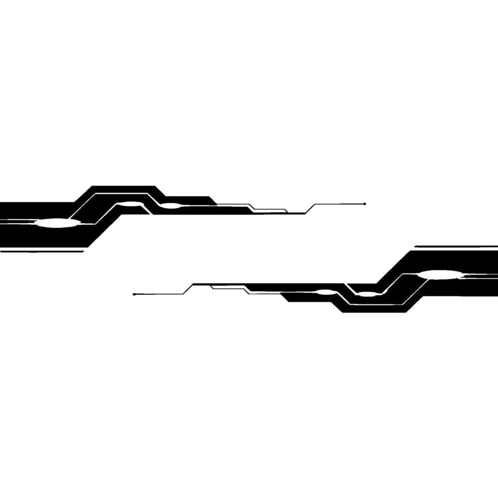 Abstract Technology Background With Illuminated Circuit Lines, Futuristic . vector