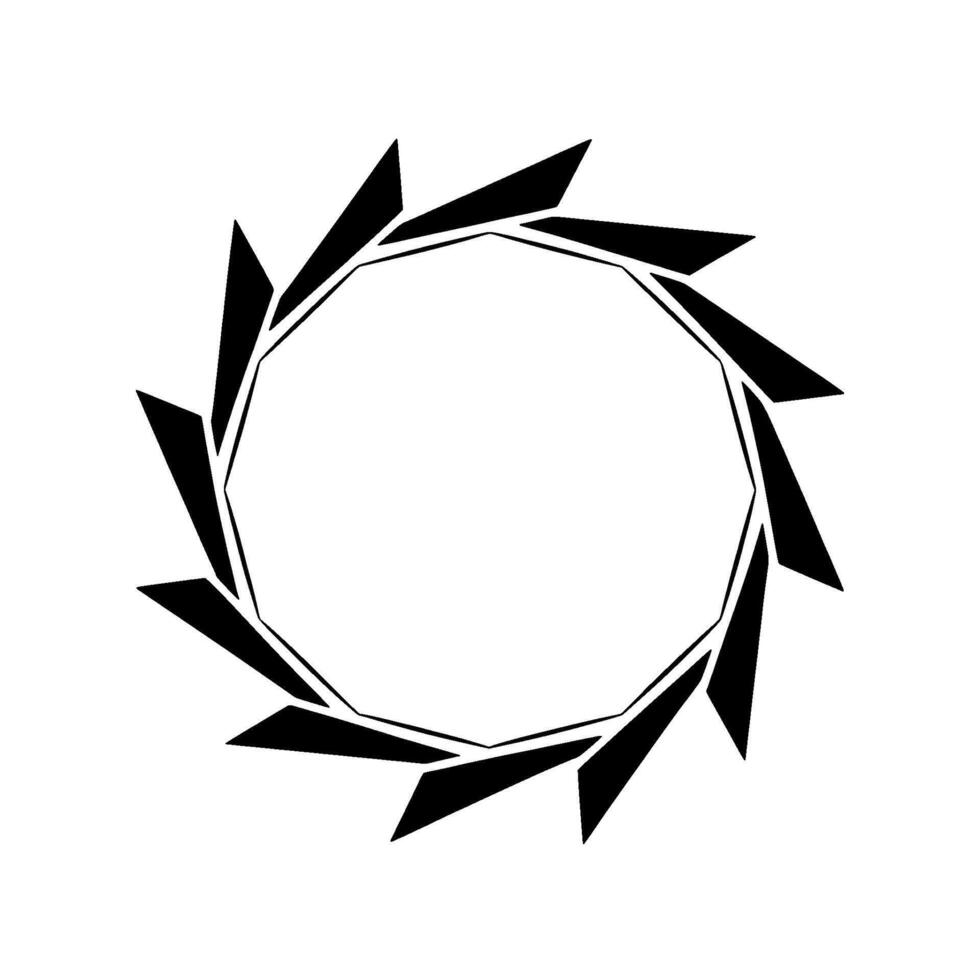 Abstract Geometric Circular With Sharp Elements on Gradient Background vector