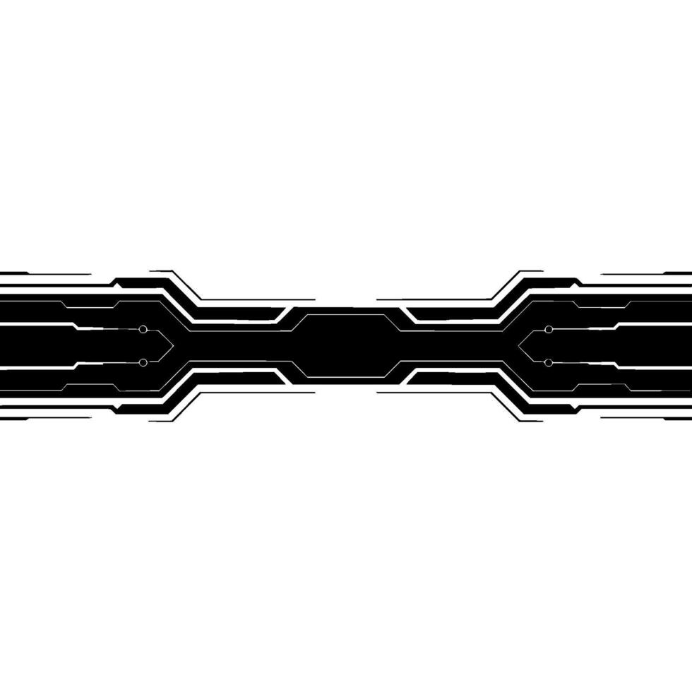 Abstract Tech Circuit , Black White Background vector