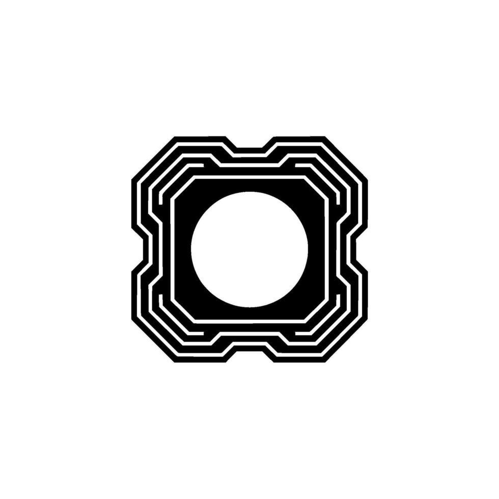 Abstract Geometric Circuit Board Technology Concept vector