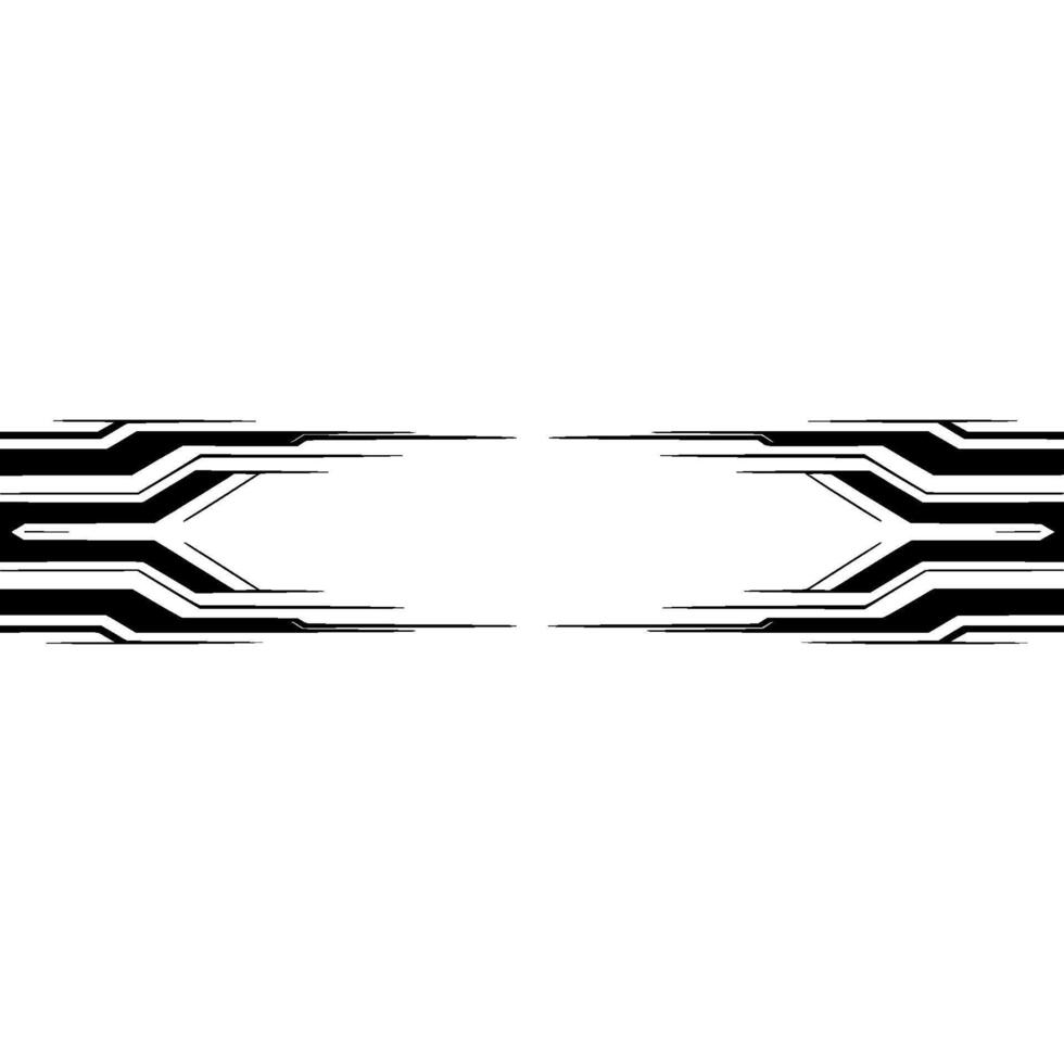 Modern Tech Banner Abstract Black Lines on White Backdrop vector