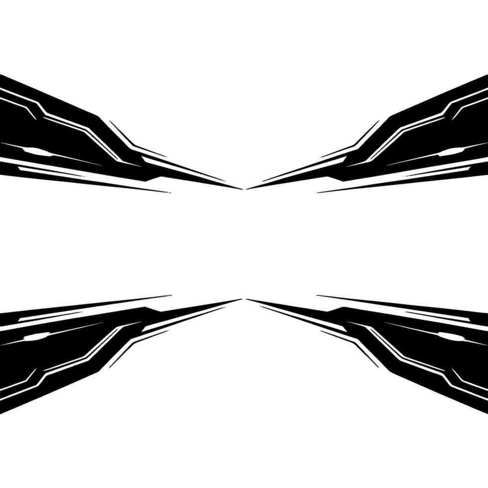 Futuristic Black and White Element Technology Background vector