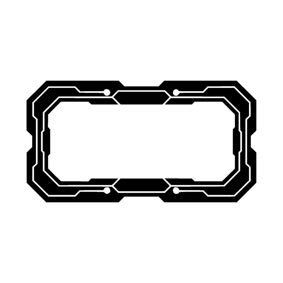 Futuristic Frame Element Hightech Digital Interface, Illustration vector