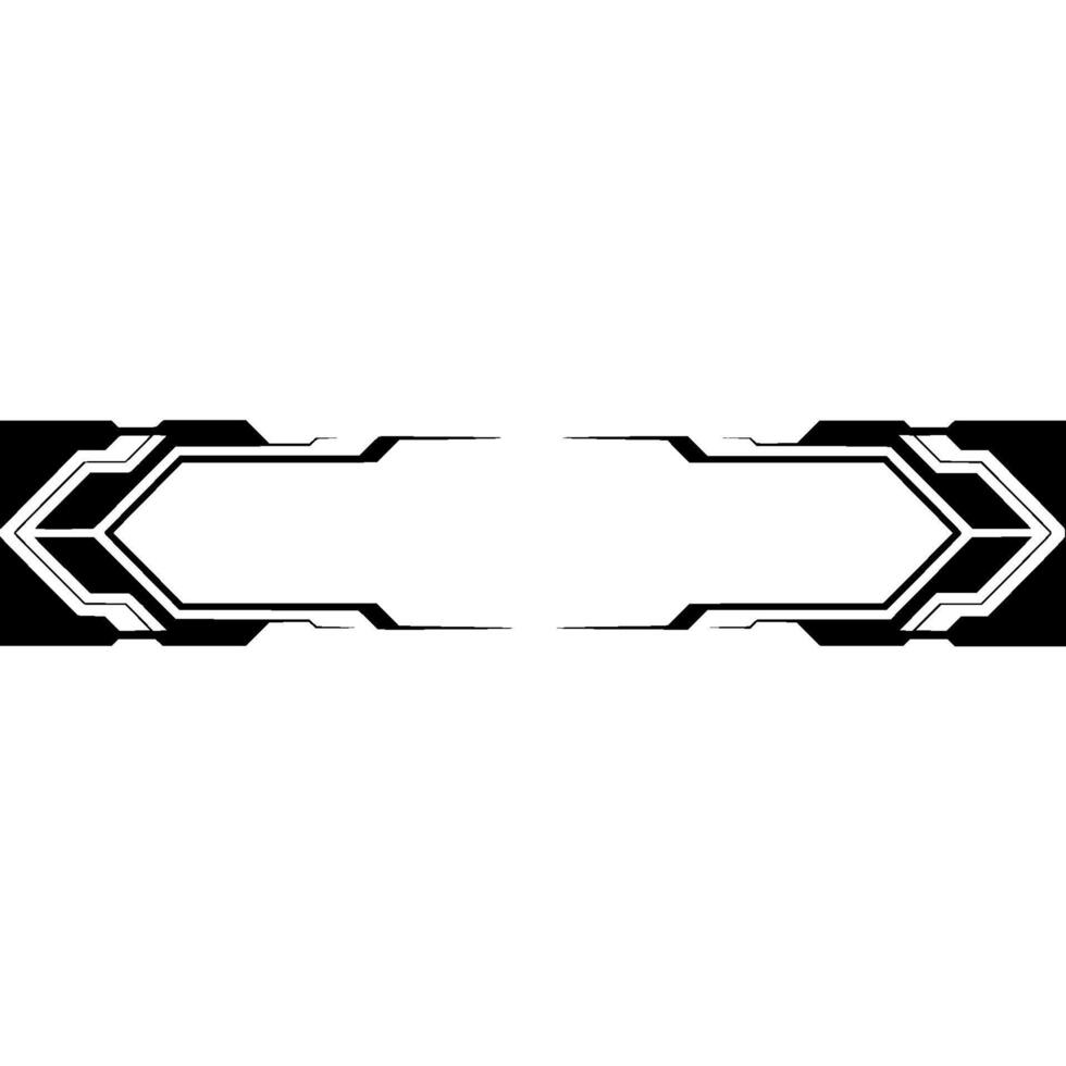 Futuristic Tech Banner Minimalist Abstract in Black White vector
