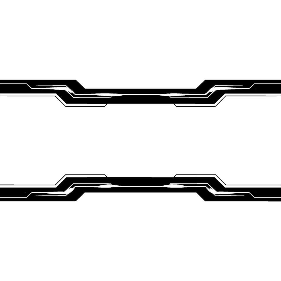 Futuristic Tech Border Clean, Minimalist, Metallic vector