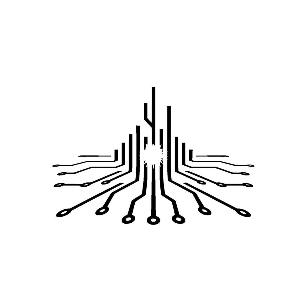 Abstract Circuit Board Technology, Data Flow, Digital Future vector