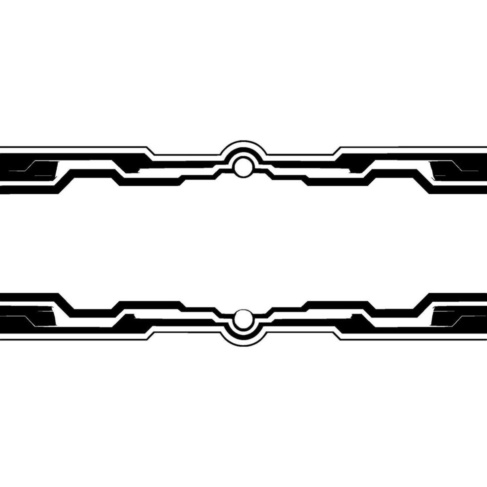 Futuristic Tech Frame With Spheres, Black and White, Modern Background vector
