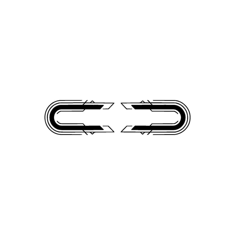 Futuristic Abstract Connection Symbol on Gradient Background vector
