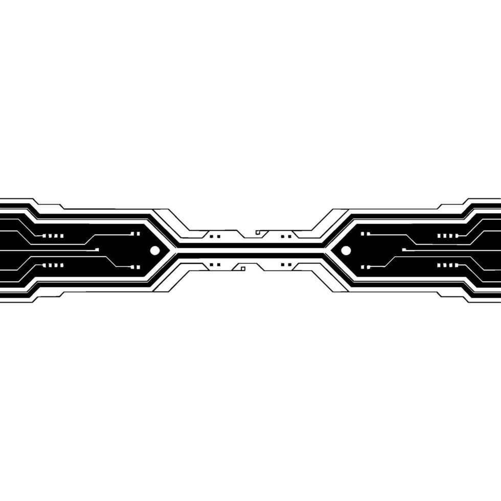 Tech Circuit Board on White Background vector