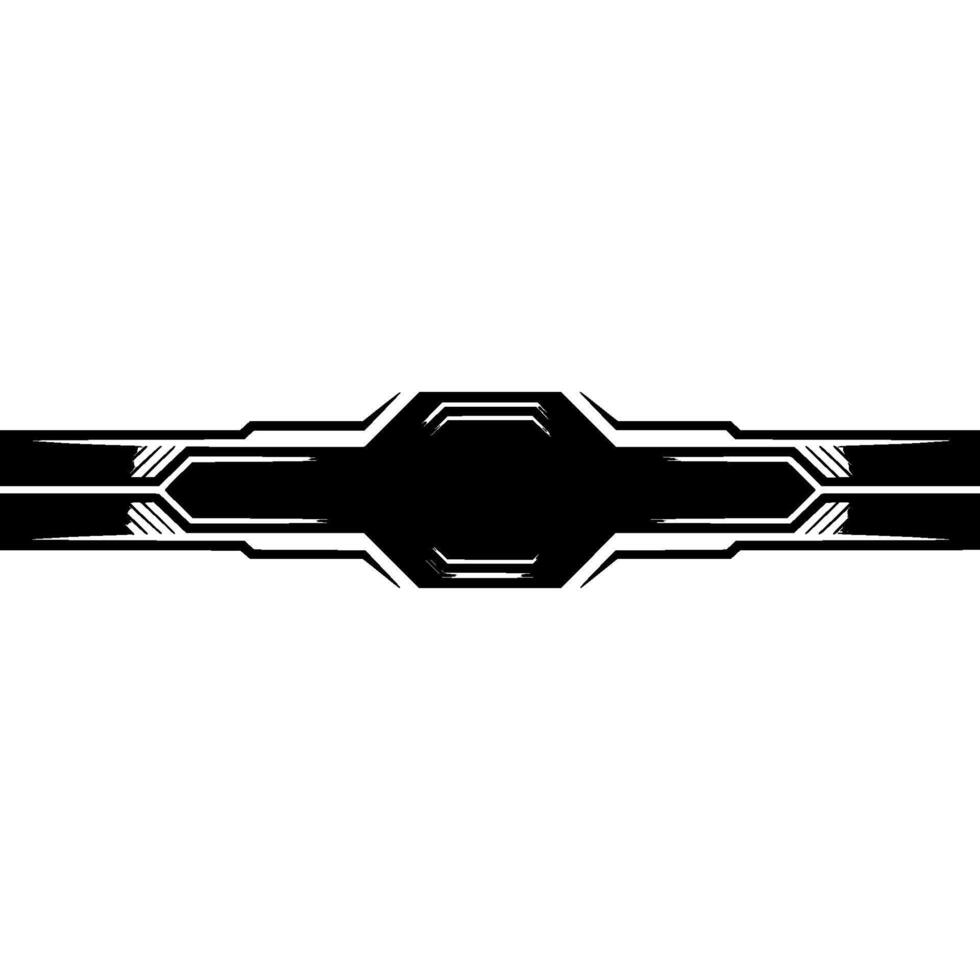 Abstract Tech Element, Black and Silver Stripe vector