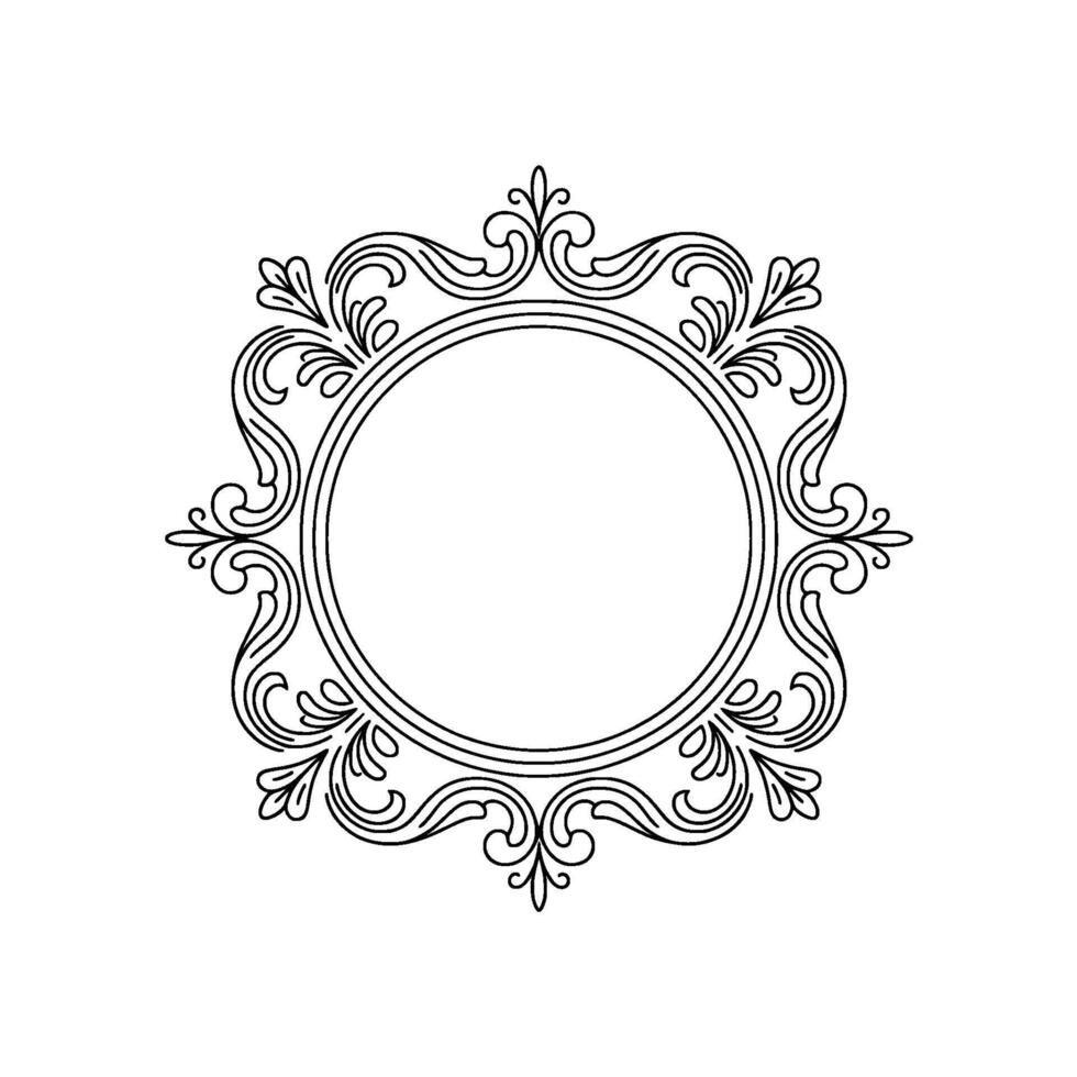 Elegant Ornamental Frame, Illustration on Gradiant Background vector