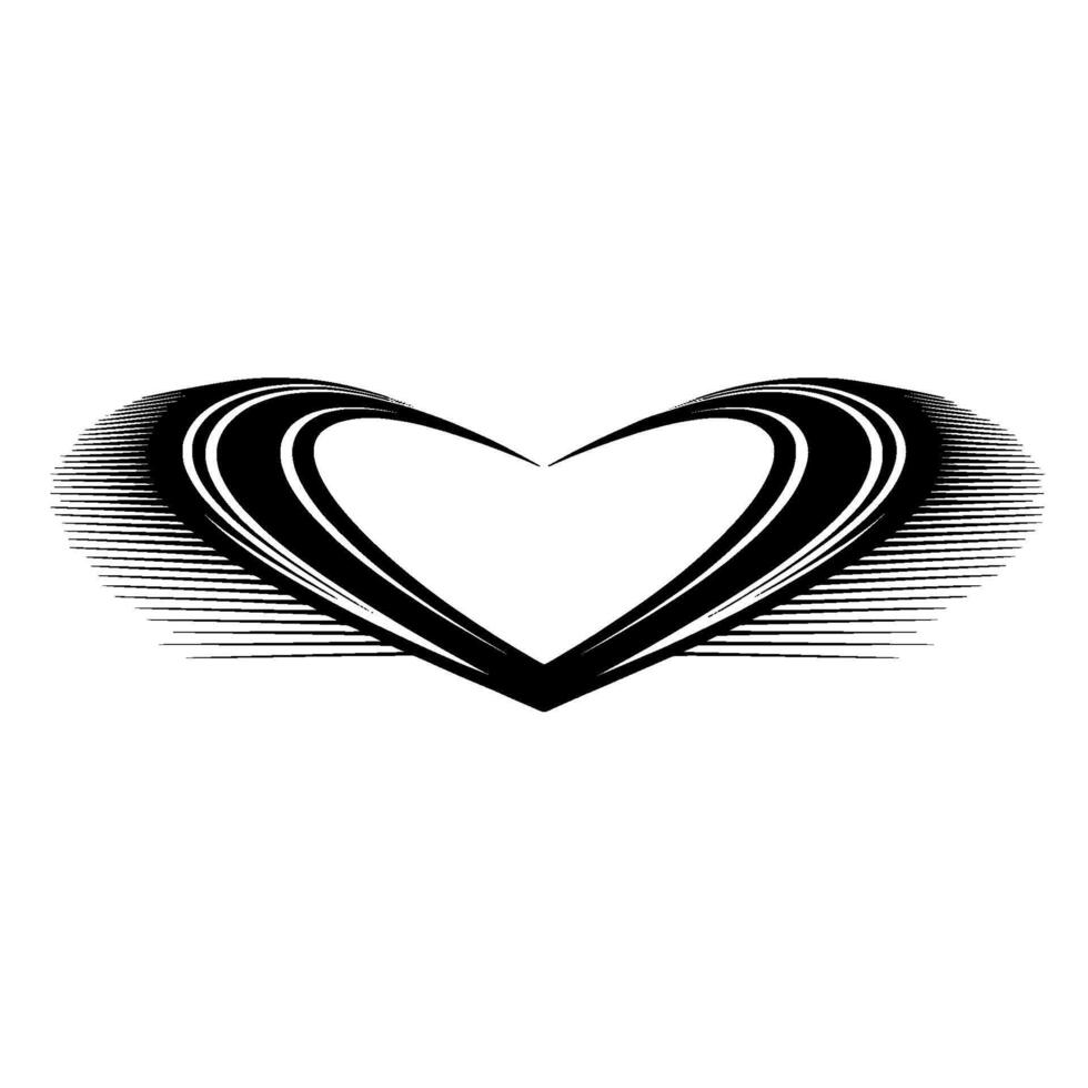 Abstract Heart With Halftone Effect on Gradient Background vector