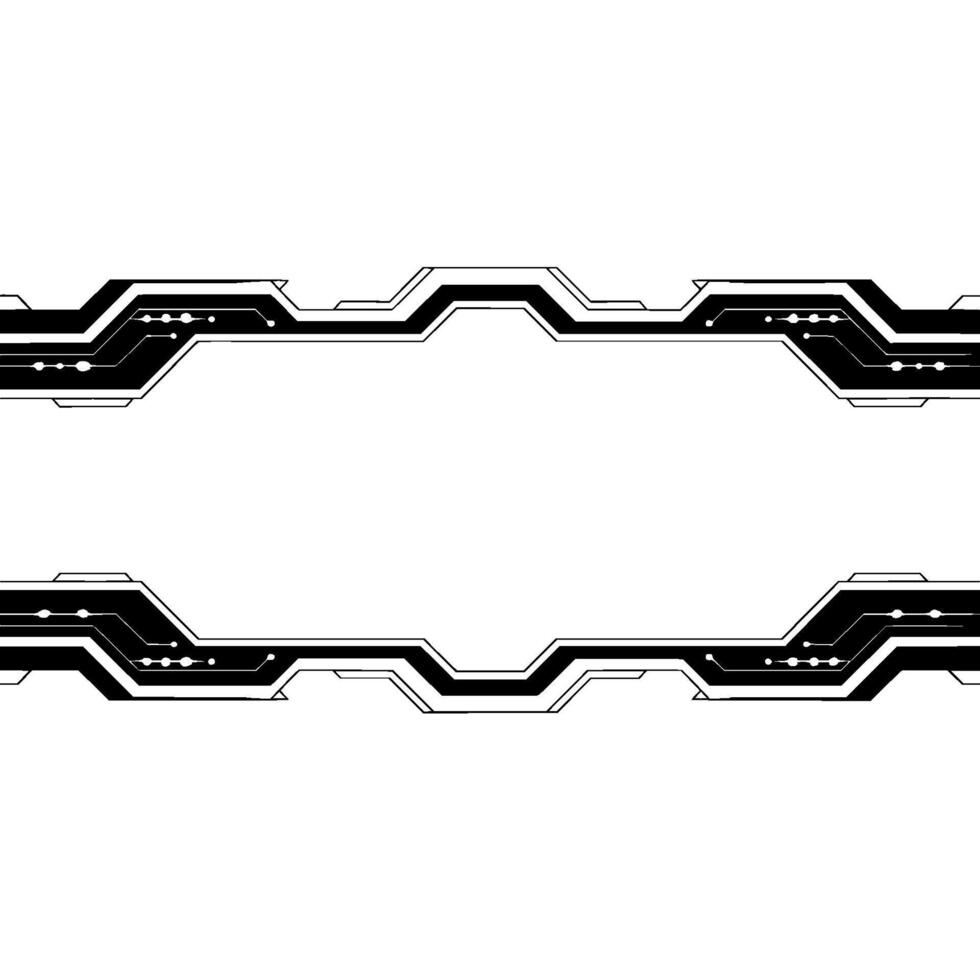 Abstract Tech Circuitry Background With Illuminated Lines Futuristic vector