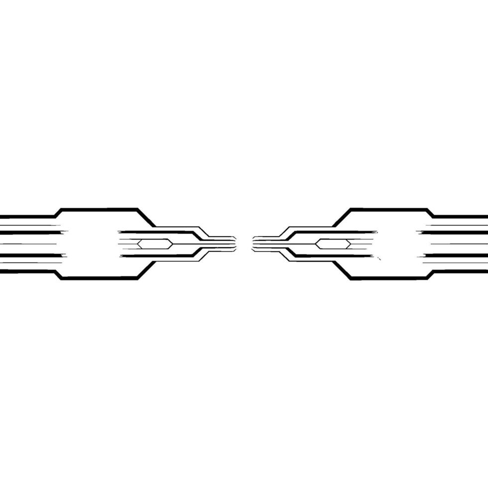 Abstract Digital Circuitry Lines Connecting, Technology Background vector