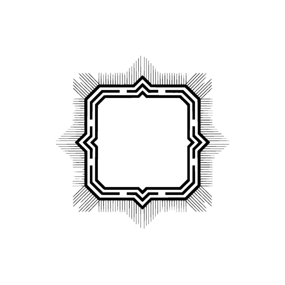 Elegant Art Deco Frame on White Background vector