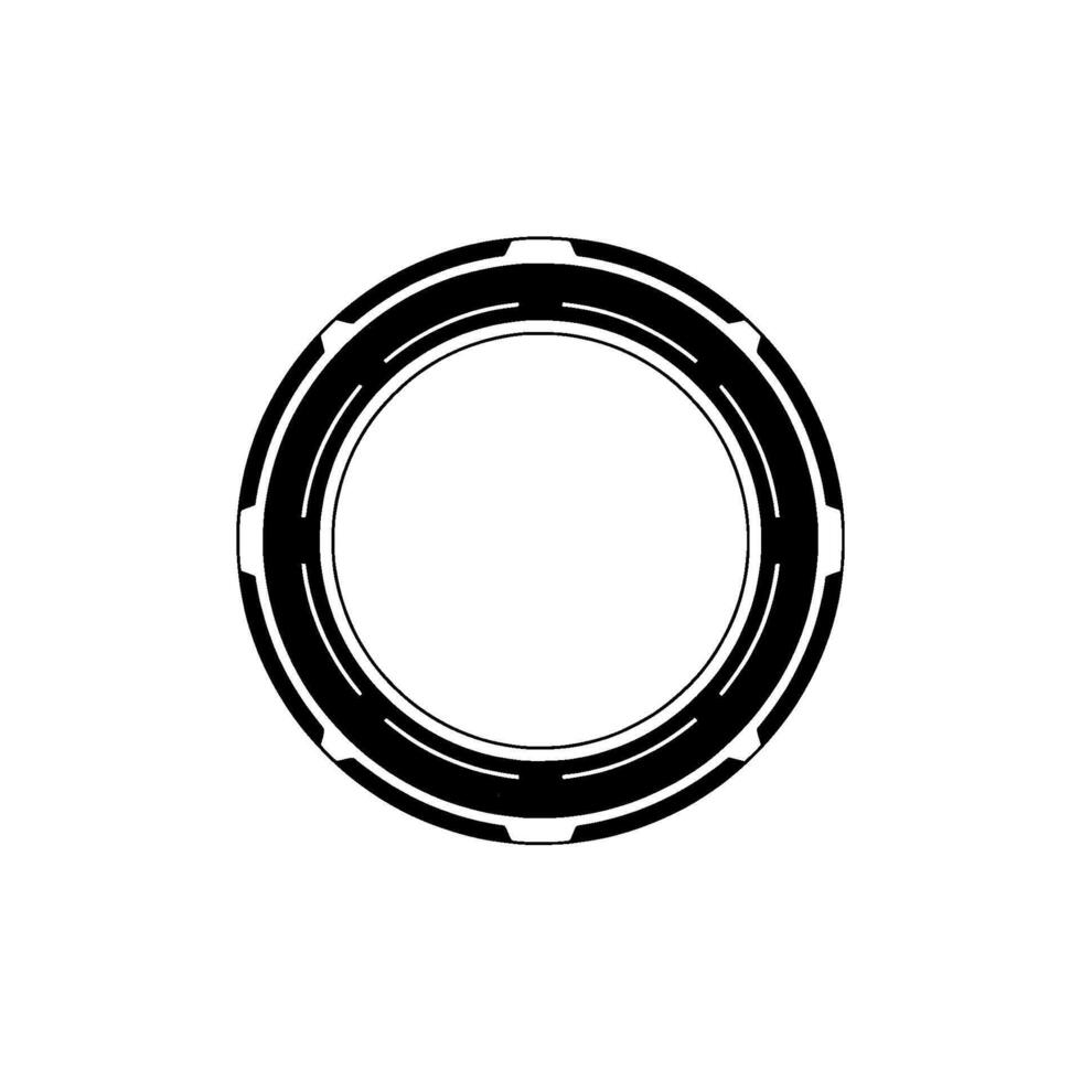 Tech Interface Ring on Gray Background Modern , vector
