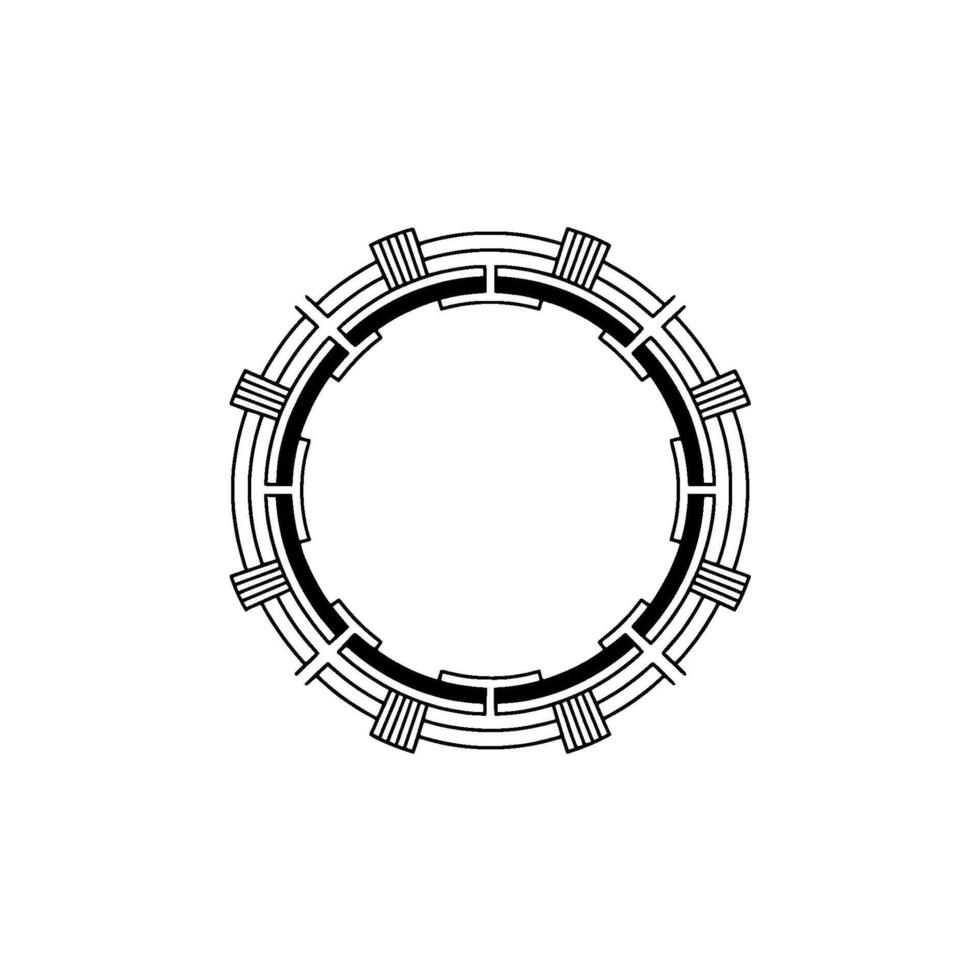Geometric Circular Element in Art Deco Style vector