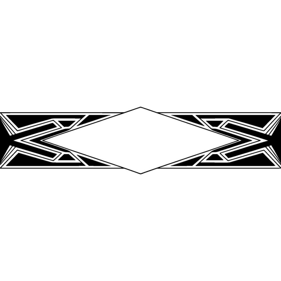 Art Deco Geometric Diamond Panel , Black White vector
