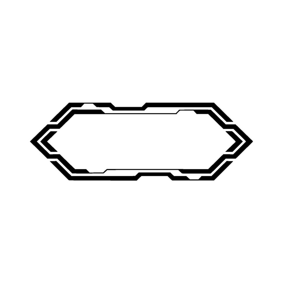 Futuristic Ui Hexagonal Frame on Gradient Background, Tech vector