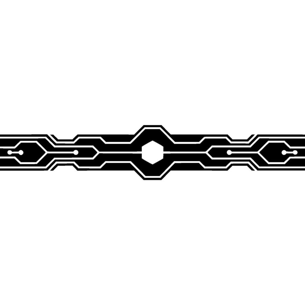 Futuristic Tech Circuit Board Element on Gray Background vector