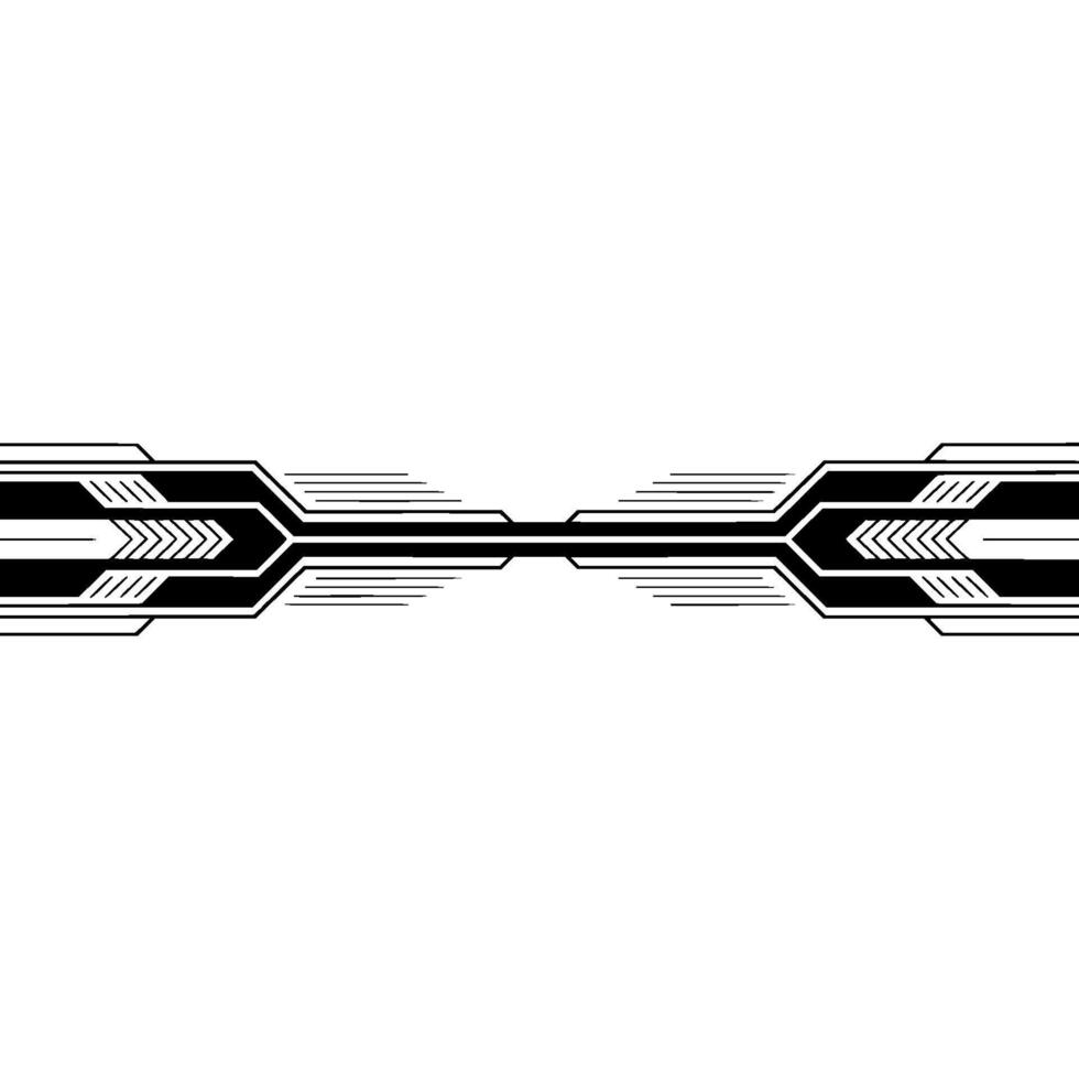 Futuristic Element Minimalist Black White Tech vector