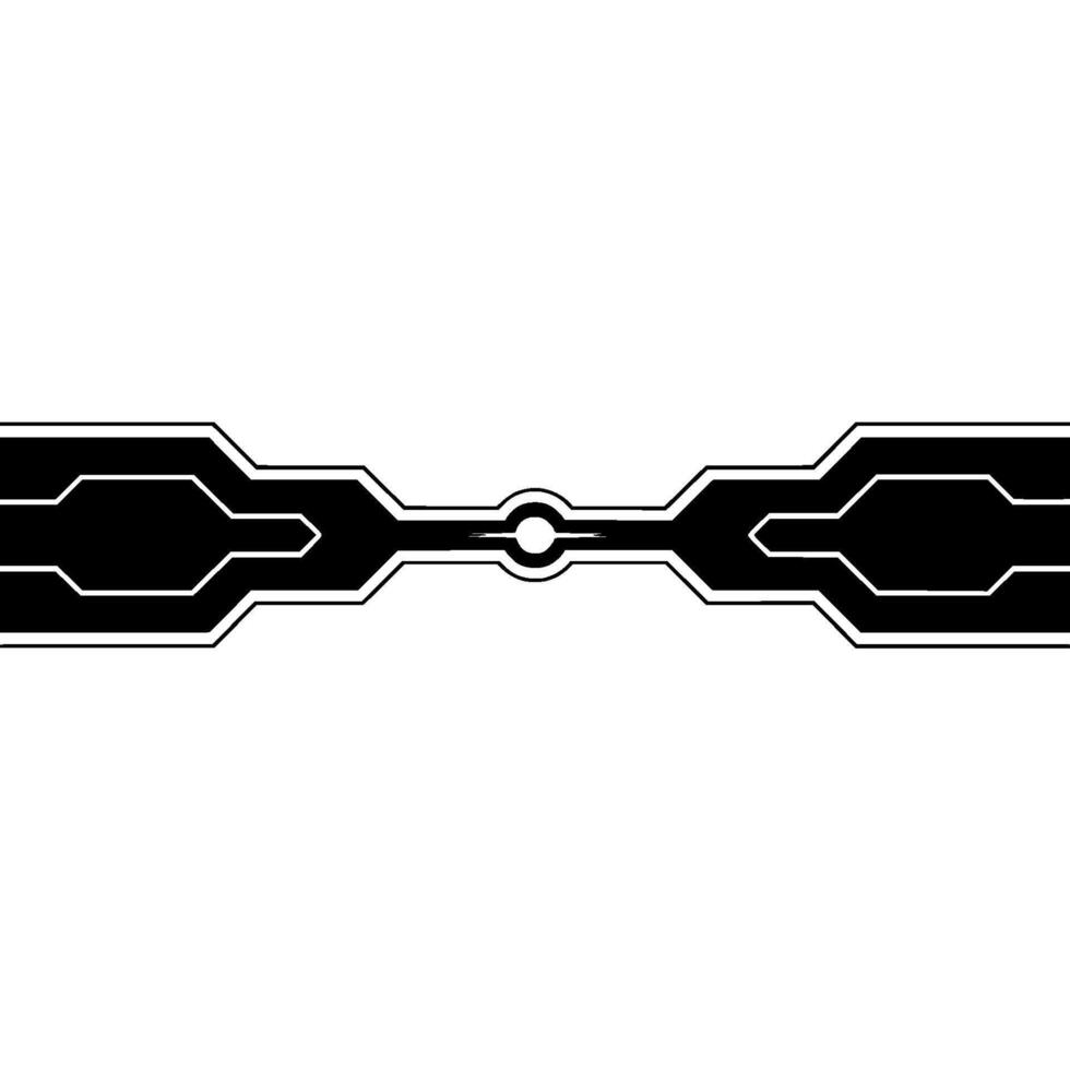 Tech Circuitry Abstract Black and White on White Background vector