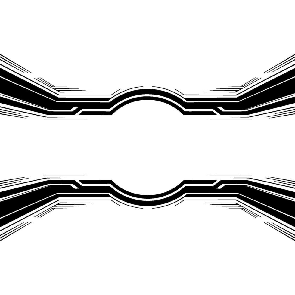 Abstract Geometric Black White Element for Graphics vector