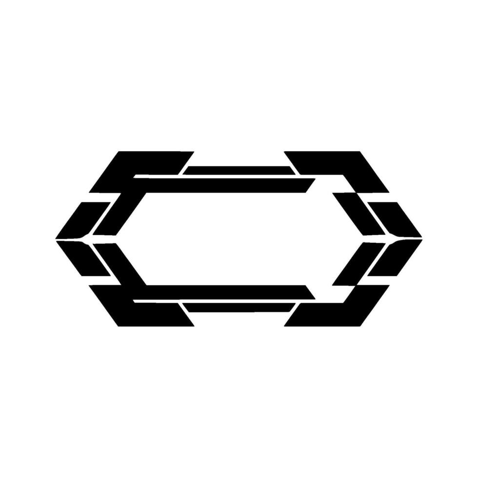 Modern Tech Hexagon Element, Abstract on White Background vector