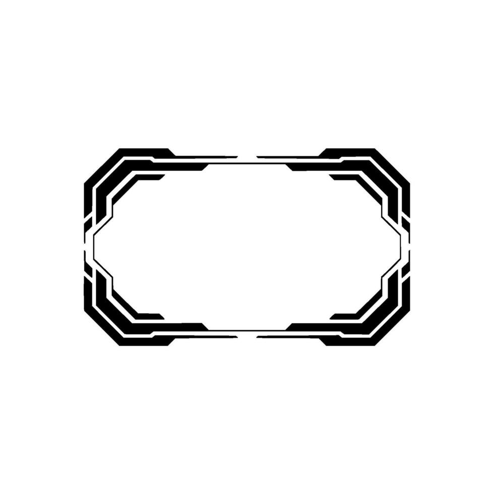 Futuristic Ui Frame Element, Minimalist Tech , Clean Background vector