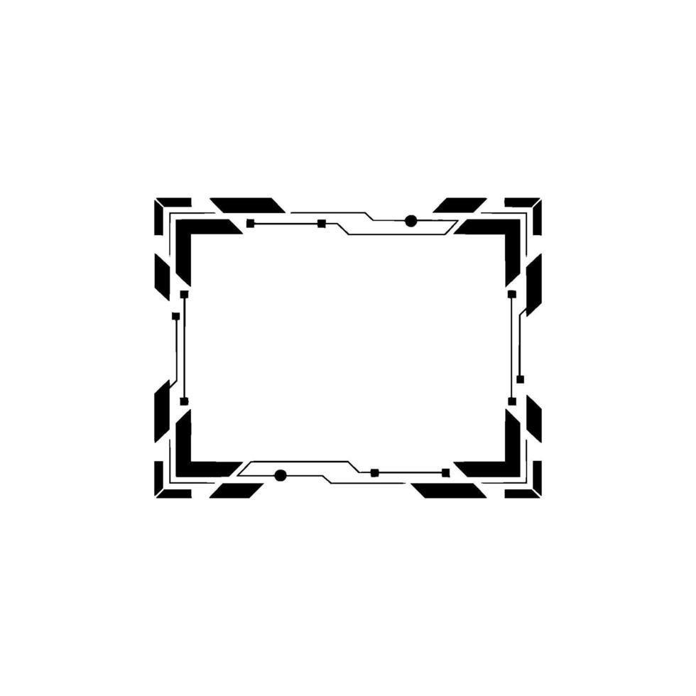 Minimalist Tech Frame With Modern Geometric vector