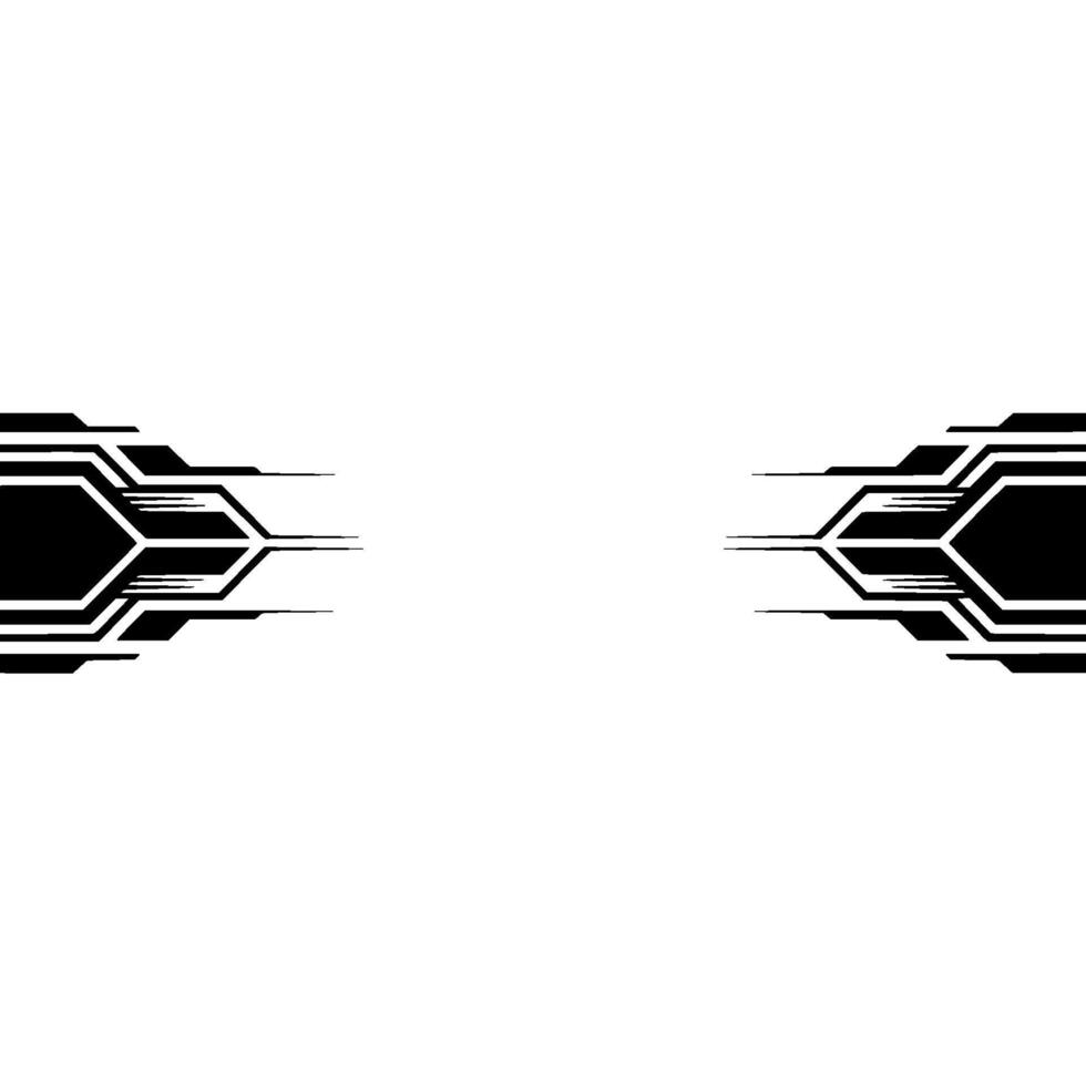 Futuristic Elements Symmetry, Techy Style, White Space vector